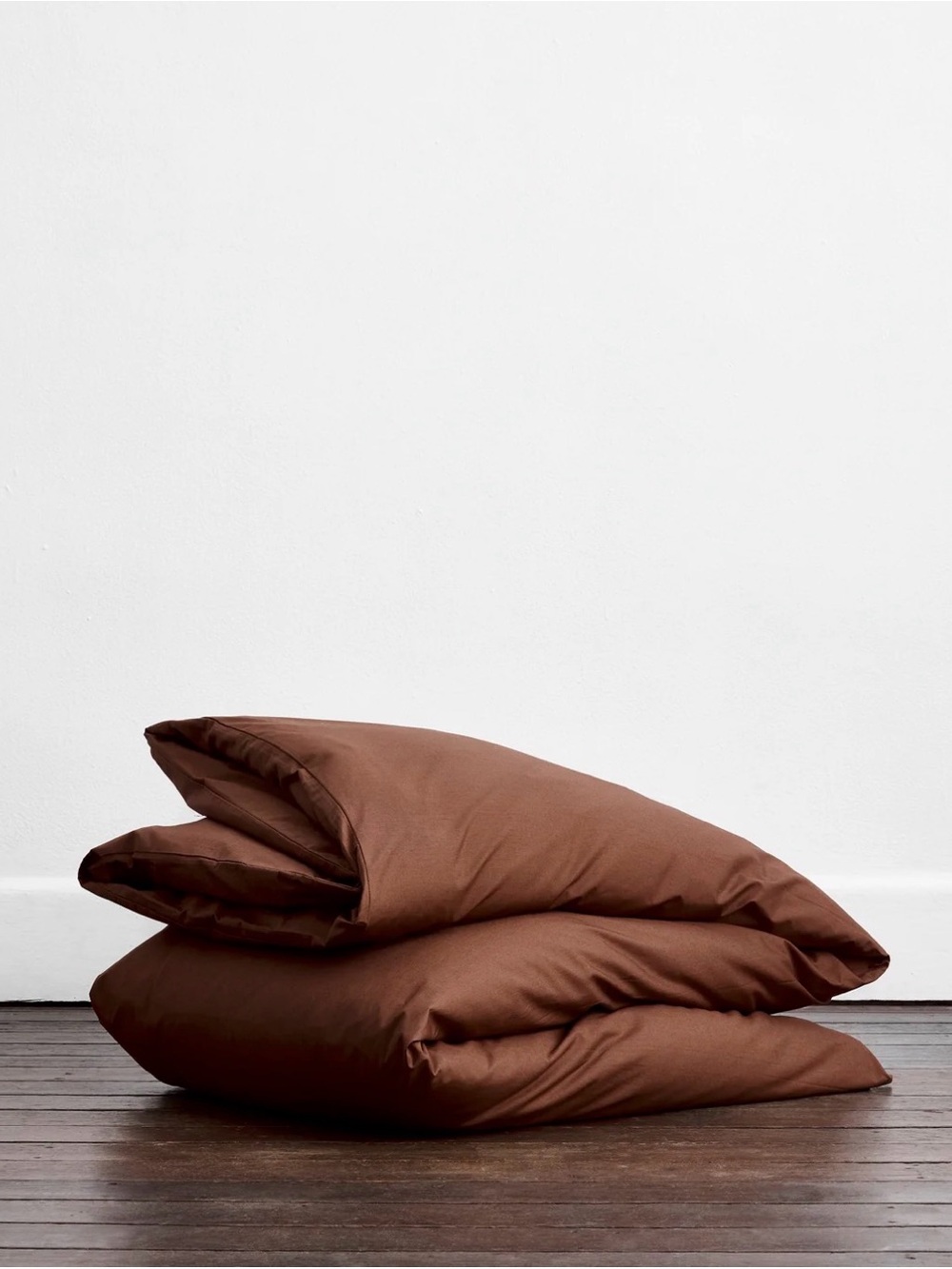Bed Threads Queen Cotton Duvet Cover Set in Cocoa
